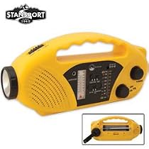 Stansport Compact Crank, Solar And Battery Powered Am/Fm Radio/Flashlight