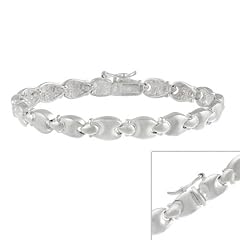 Sterling Silber poliert H verlinken Armband
