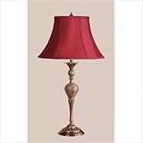 IMAGE OF Verona Table Lamp with Charlotte White Shade in Caramelized Bronze
