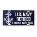 U.S. Navy Retired License Plate