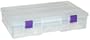 3-Inch Deep Utility Organizer, 4-15 Adjustable Compartments, Natural with Purple Latches