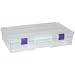 3-Inch Deep Utility Organizer, 4-15 Adjustable Compartments, Natural with Purple Latches