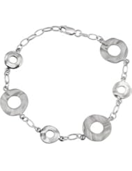 Clevereves Sterling Silver Fashion Link Bracelet