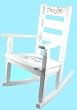 Childrens Rocking Chair - Jungle Theme - White Color - Personalized