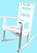 Childrens Rocking Chair - Jungle Theme - White Color - Personalized