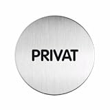 Produkt-Bild: Durable T&uuml;rschild PICTO rund, PRIVAT, 83 mm, metallic silber