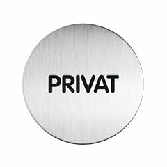 Durable T�rschild PICTO rund, PRIVAT, 83 mm, metallic silber