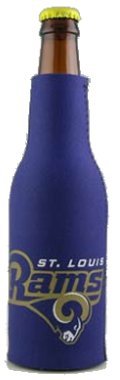 St. Louis Rams Neoprene Bottle Koozie | NFL Bottle Suit with Zipper
