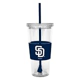 MLB San Diego Padres Boelter Lidded Cold Cup with Straw