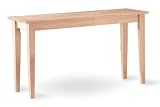 International Concepts OT-9S Shaker Sofa Table, Unfinished