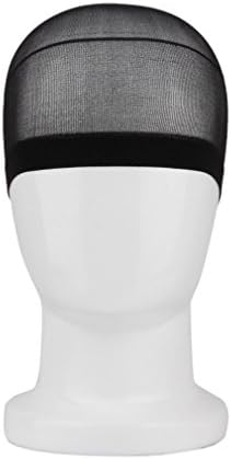 2pcs Unisex Nylon Bald Wig Hair Cap Stocking Snood Mesh Stretch Nude Beige F5