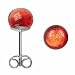 Antica Murrina Caterina - Amber Murano Glass Ball Silver Earrings