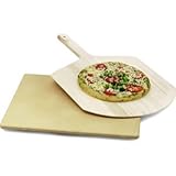 Kitchen Supply Co. Pizza Stone and Peel Set 14x16-in.