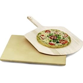Pizza Stone and Peel Set 14x16-in. by 