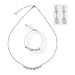 White Six Degrees Silver Cultured Pearl Necklace Bracelet Earrings Set