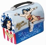Wonder Woman Domed Lunch Box Tin with Salt & Pepper Shakers