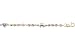 Jewelry : 14K Two Tone Gold Mirror Bead and Heart Anklet