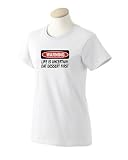 WARNING LIFE IS UNCERTAIN: EAT DESSERT FIRST Ladies T-Shirt Pink Large