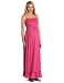 Three Seasons Maternity Women's Maternity Solid Smocked Maxi Dress, Fuschia, X-Large