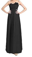 Strapless Chiffon Evening Dress/Bridesmaid Dress/Prom Dress/Party Dress 