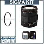 Sigma 18mm - 200mm f/3.5-6.3 DC AF Lens Kit, for Pentax Digital SLR Cameras with Tiffen 62mm UV Wide Angle Filter, Professional Lens Cleaning Kit #777109