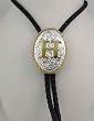 Silver/Gold Plated Monogram Letter "H" Bolo Tie