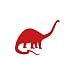 Dinosaur RED vinyl window decal sticker