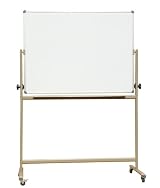 Reversible Projectionable-Magnetic Free Standing Aluminum Frame Porcelain On Steel Dry Erase Whiteboard surface both sides 36