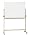 Reversible Projectionable-Magnetic Free Standing Aluminum Frame Porcelain On Steel Dry Erase Whiteboard surface both sides 48
