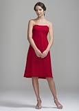 31xwTSzpmgL. SL160  Davids Bridal Crinkle Chiffon Short Dress with Back Cascade Detail Style 83697