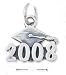 Sterling Silver 2008 Graduation Cap Charm