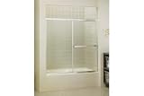 Sterling 690B-59PB Standard Bath Door 56-7/16H x 54 - 59W Hammered Glass Polished Brass