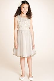 Autograph Beaded Bodice Flared Hem Dress