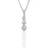14k White or Yellow Gold 3-Stone Round Shared Prong Pendant (1/2 cttw, I-J Color, I1-I2 Clarity)