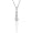 14k White Gold 3-Stone Round Shared Prong Pendant (1/2 cttw, I-J Color, I1-I2 Clarity)