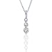 14k White or Yellow Gold 3-Stone Round Shared Prong Pendant (1/2 cttw, I-J Color, I1-I2 Clarity)