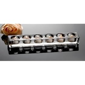 6 TEALIGHT HOLDER - 6 CANDLE GLASS TEA LIGHT HOLDER