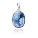 14K White Gold Mother Holding Baby Cameo Pendant - 3/4