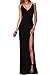 Ivydressing Damen V-Ausschnitt Sexuell Schlitz Chiffon Lang Promkleid Partykleid Abendkleid