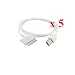 Skque Apple iPod / iPhone / iPhone 3G S Usb Data Cable x 5 Lot Bundle Kit Set