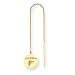 14K Atlanta Falcons Logo w/Name Round Threader Earrings