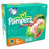 Pampers Baby Dry Diapers Sesame Street, Size 5 - 27+ lb(12+ kg), Jumbo Pack - 30 diapers / pack, 4packs