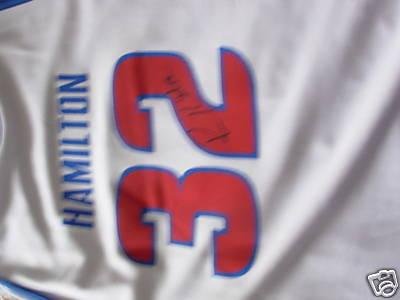 RICHARD RIP HAMILTON signed DETROIT PISTONS Jersey COA - Autographed NBA Jerseys