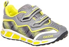 Geox Junior Shuttle Boys Sports Trainers 27 M EU/ 10 M US Little Kid Grey/Lime