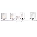 CLAXY Ecopower Lighting Mordern Glass & Metal 4-Lights Wall Sconce