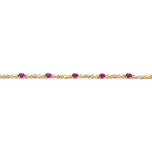 14K Gold 2.54cttw Diamond and Ruby Bracelet Jewelry 7 by FindingKing