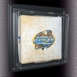 Case-Up Wall Mountable Full Size Baseball Base Display Case (Wood)