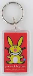 it's happy bunny You Suck Big Time Lucite Key Chain