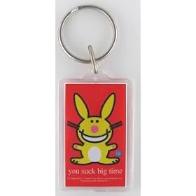 it's happy bunny You Suck Big Time Lucite Key Chain