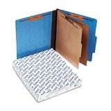 Pendaflex 1257LB Pendaflex Pressguard Classification Folders, Ltr, 6-Section, Light Blue, 10/Box